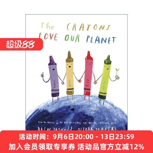 英文原版 The Crayons Love Our Planet 小蜡笔爱地球 儿童精装绘本 小蜡笔大罢工作者奥利弗·杰夫斯 Oliver Jeffers插画 英文版