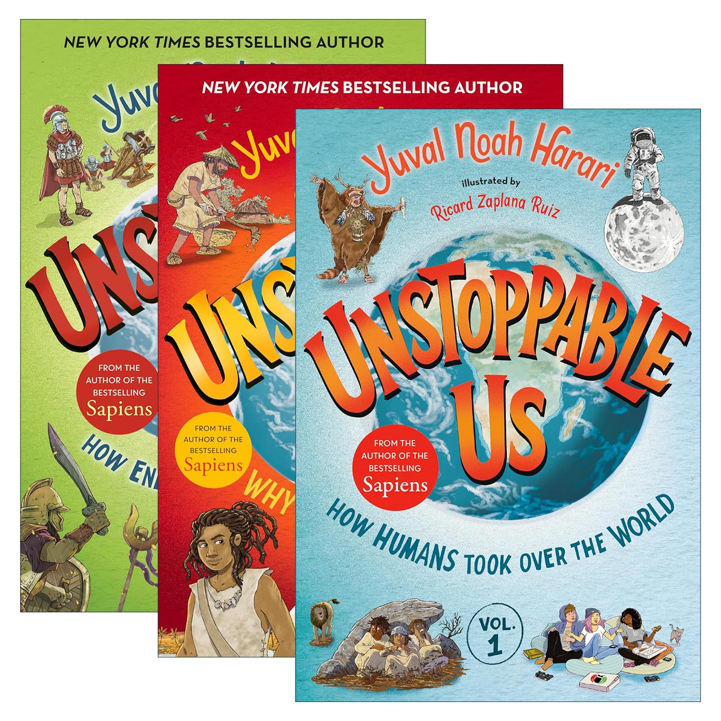 英文原版 Unstoppable Us 势不可挡的人类系列1-3册 人类简史 儿童插图历史科普百科 精装 英文版 进口英语原版书籍