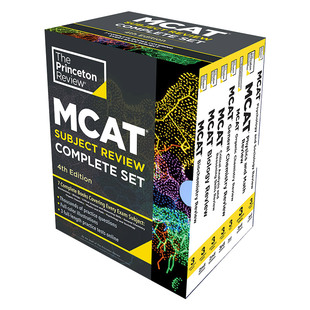 第四版 MCAT Box Set Complete Review Subject 英文版 英文原版 普林斯顿MCAT医学研究生院入学考试备考7本套装 Princeton