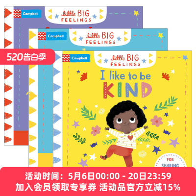 英文原版 Little Big Feelings 幼儿情绪绘本3册 我喜欢友善/有时候我很生气/我可以说对不起 英文版 进口英语原版书籍