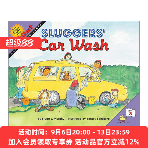 英文原版 Mathstart Level 3 Sluggers' Car Wash 数学启蒙绘本3级 英文版 进口英语原版书籍