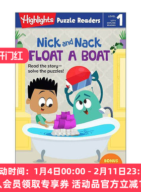 英文原版 Nick and Nack Float a Boat Highlights Puzzle Readers Level 1 尼克与纳克系列 乘船漂流 故事与益智谜题 英文版