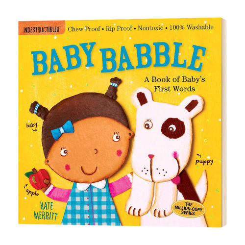 宝宝牙牙学语咬咬书 英文原版绘本 Indestructibles Baby Babble 幼儿英语启蒙玩具书 英文版进口原版书籍