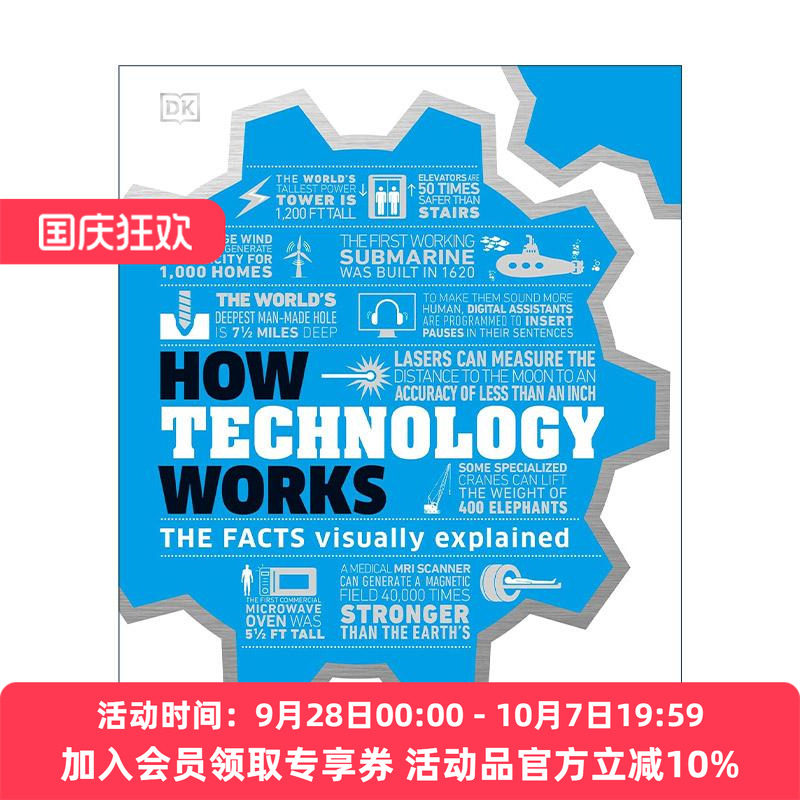 英文原版 How Technology Works 技术如何运作 DK科学科普图解百科精装 英文版 进口英语原版书籍图片