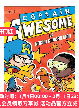 英文原版 Captain Awesome vs. Nacho Cheese Man 异能船长2 儿童动作冒险章节书 英文版 进口英语原版书籍
