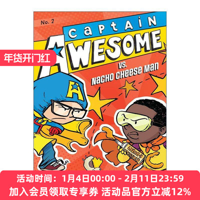 英文原版 Captain Awesome vs. Nacho Cheese Man 异能船长2 儿童动作冒险章节书 英文版 进口英语原版书籍