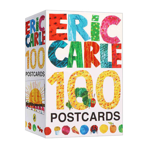 英文原版 Eric Carle 100 Postcards 艾瑞 卡尔经典明信片100张 精装 英文版 进口英语原版书籍