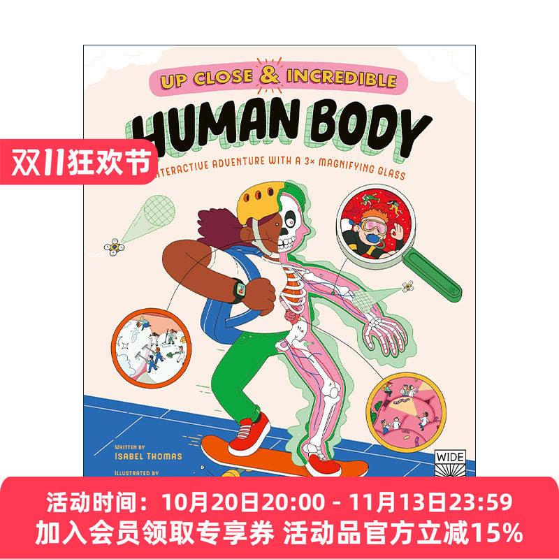 放大看看不可思议的身体 英文原版 Up Close and Incredible: Human Body 儿童科普百科精装绘本 英文版 进口英语原版书籍