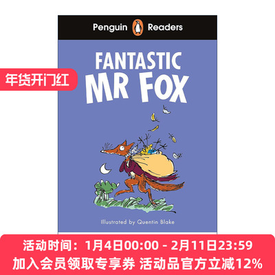 英文原版 Penguin Readers Level 2 Roald Dahl Fantastic Mr Fox 企鹅分级阅读2级 罗尔德达尔 了不起的狐狸先生 进口英语书籍