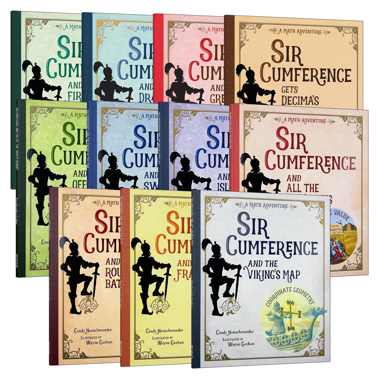 圆周骑士系列11册 英文原版 Sir Cumference  STEM 少儿课外阅读 绘本图画书 Cindy Neuschwander 英文版 进口英语原版书籍
