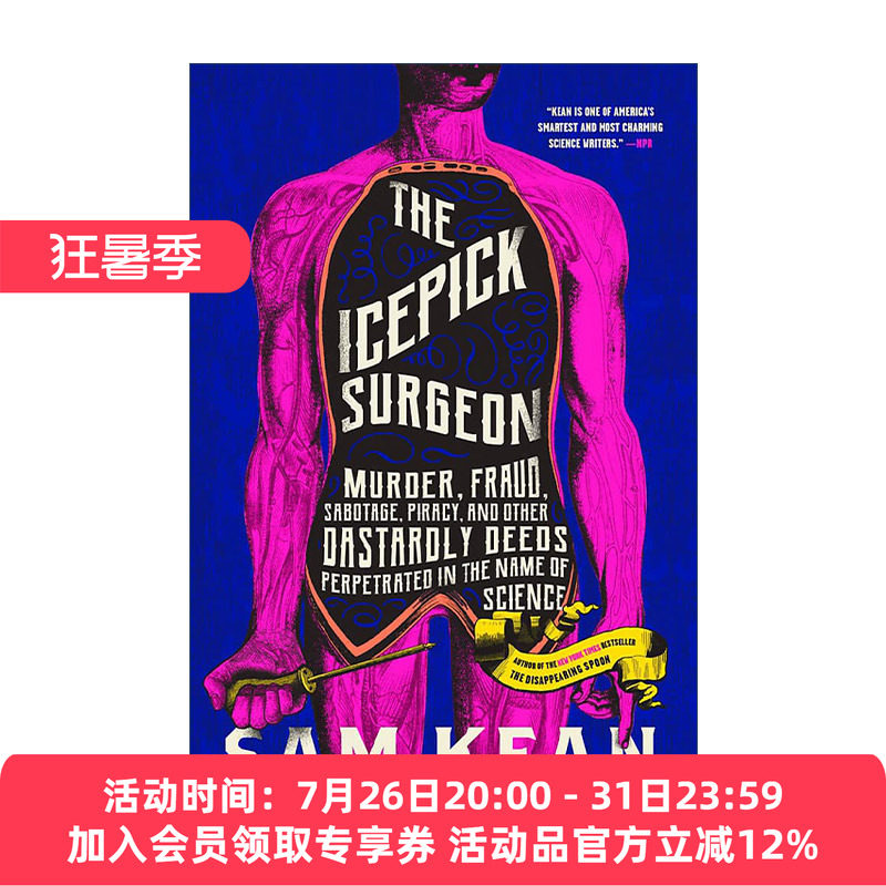 英文原版 The Icepick Surgeon 冰锥外科医生 大话暗黑科学史 Sam Kean 英文版 进口英语原版书籍
