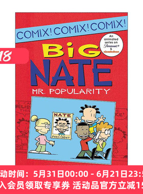 英文原版 Big Nate Mr.Popularity 大内特四格漫画4 英文版 进口英语原版书籍