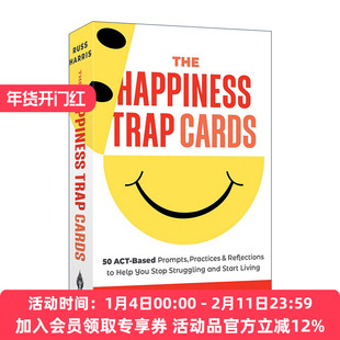 英文原版 The Happiness Trap Cards 幸福的陷阱卡片 减轻压力 克服恐惧 过上丰富充实而有意义的生活 Russ Harris 英文版