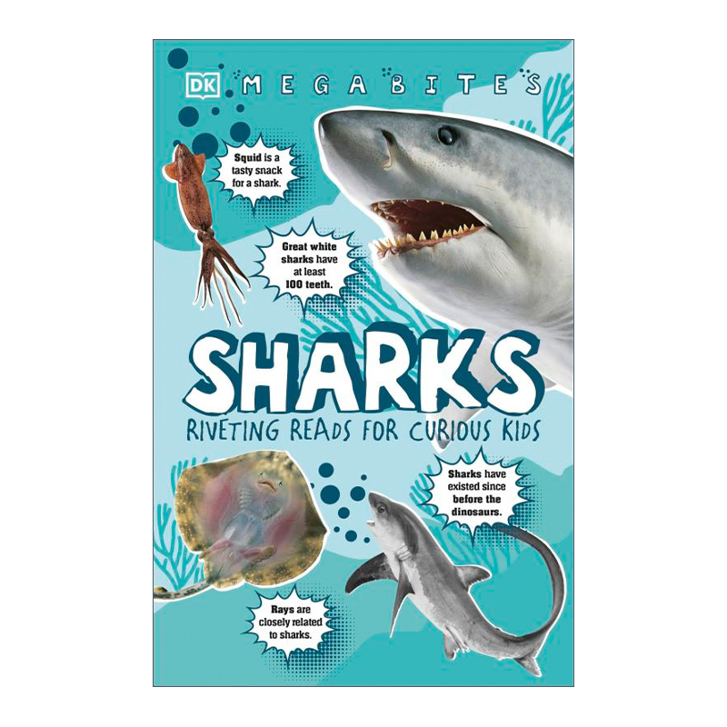 大探险  英文原版 Mega Bites Sharks DK大探险 鲨鱼 英文版 进口英语原版书籍