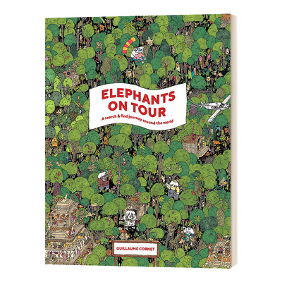 大象之旅 英文原版 Elephants on Tour 寻找和发现世界之旅 儿童英语启蒙绘本 英文版 进口英语原版书籍