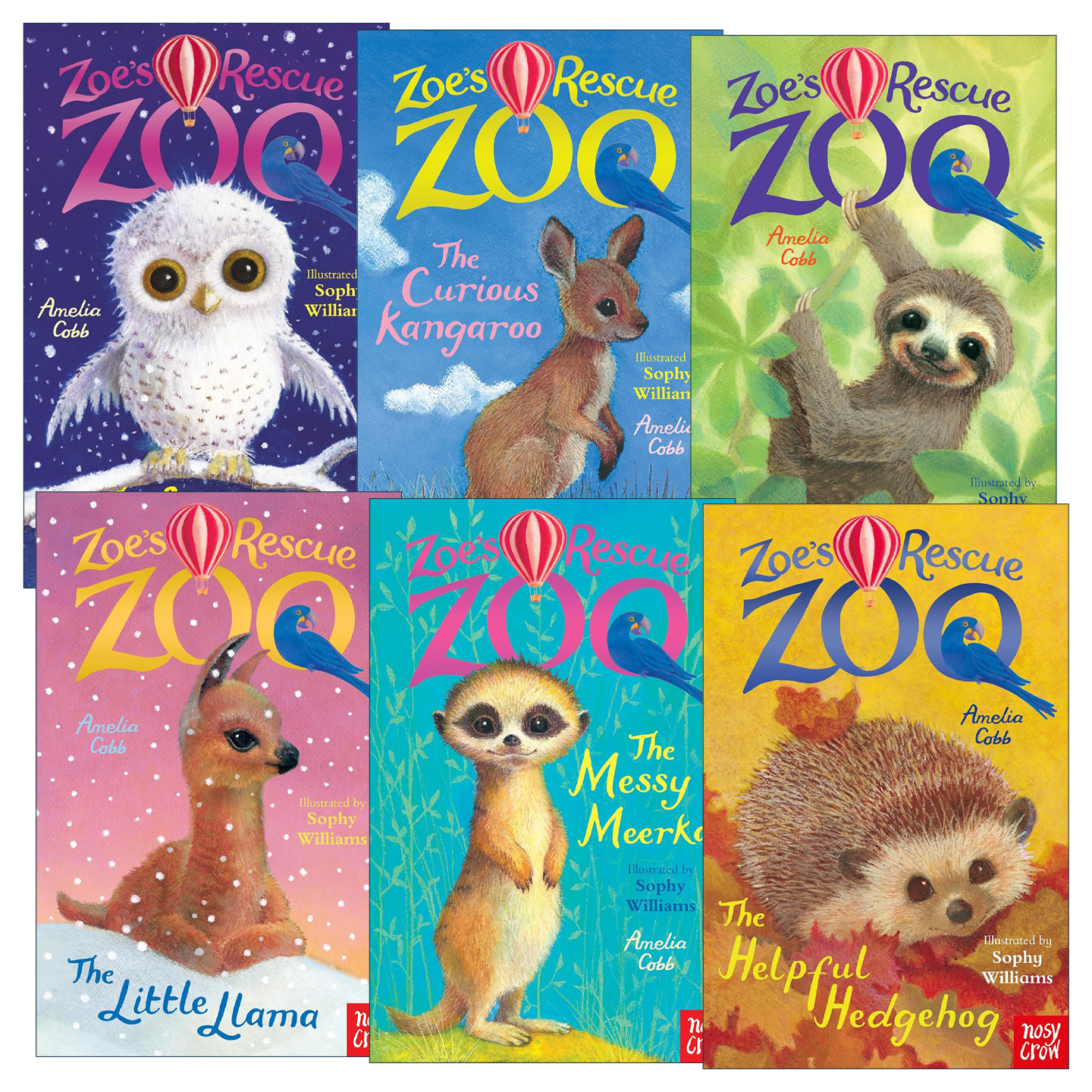 英文原版 Zoe's Rescue Zoo 佐伊的动物救援故事系列6册 儿童动物保护主题章节故事书 好奇的小袋鼠 小羊驼 英文版 进口原版书籍