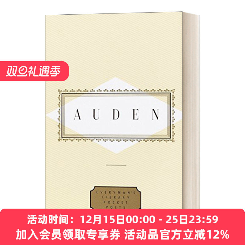 英文原版 Auden Poems Edited by Edward Mendelson 奥登诗选 W.H.Auden 人人图书馆口袋诗人系列 精装 英文版 进口英语原版书