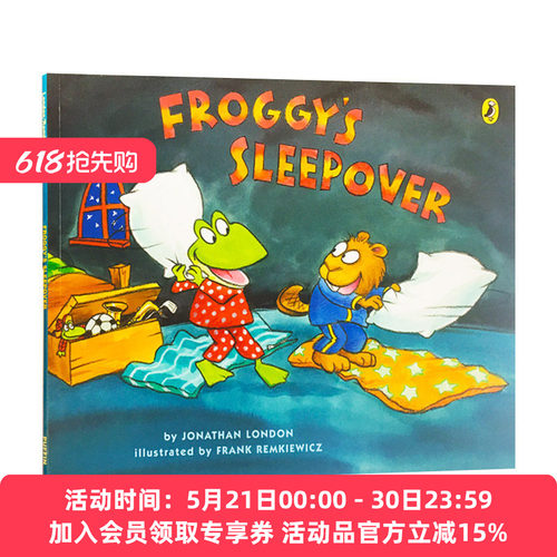 英文原版 Froggy's Sleepover 小青蛙弗洛格的过夜派对 大开绘本 英文版 进口英语原版书籍