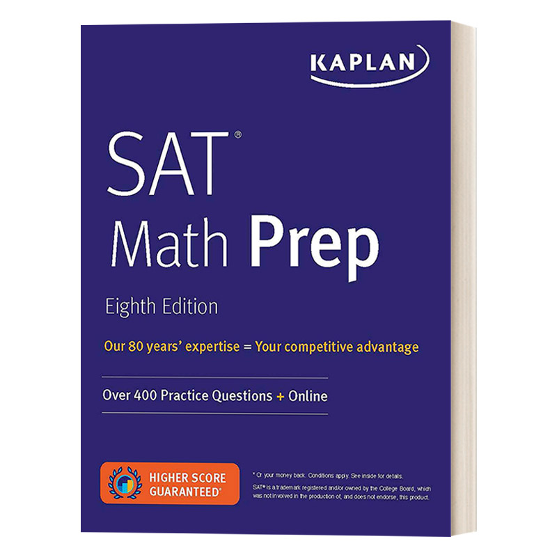 英文原版 SAT Math Prep卡普兰SAT数学备考英文版进口英语原版书籍