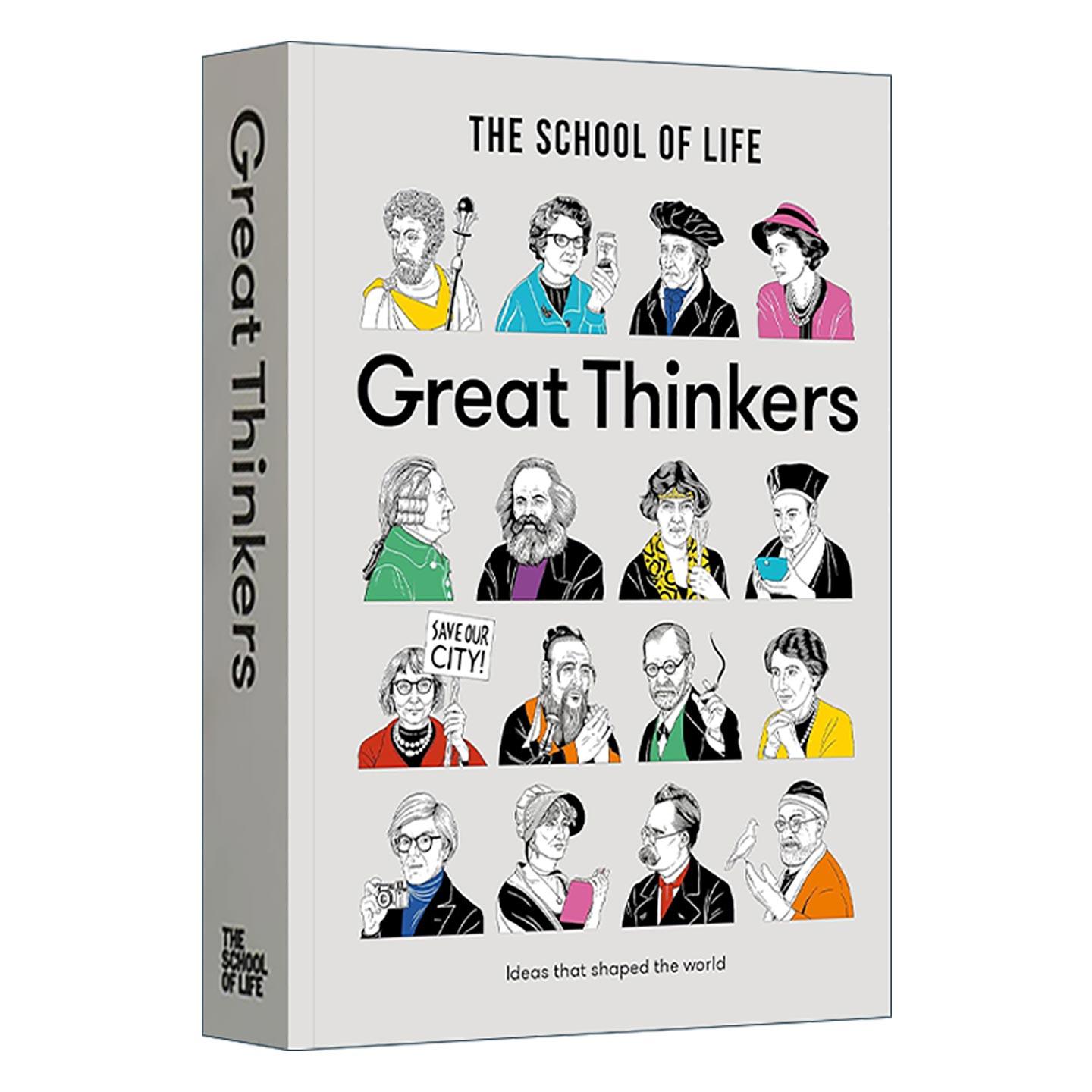 英文原版 Great Thinkers 伟大思想家 60位哲人的思想 帮助改善你的当下生活 精装 人生学校系列 英文版 进口英语原版书籍