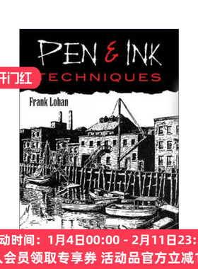 英文原版 Pen & Ink Techniques 钢笔画技法 美术绘画指南 Frank Lohan 英文版 进口英语原版书籍