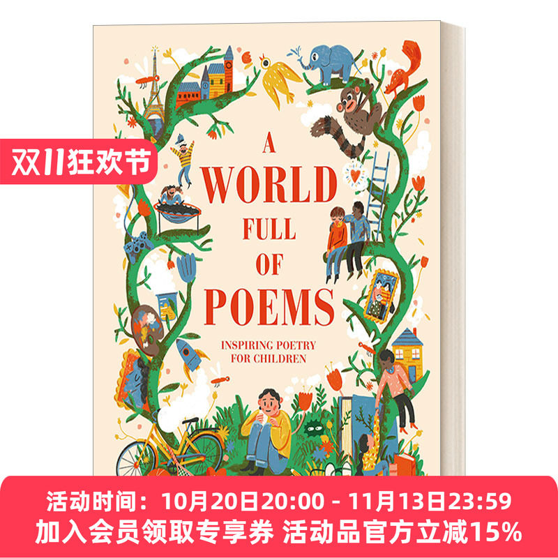英文原版 A World Full of Poems 全球的诗句 儿童诗歌韵律启蒙插图文学 DK出版 美版 精装 7-9岁 英文版 进口英语原版书籍