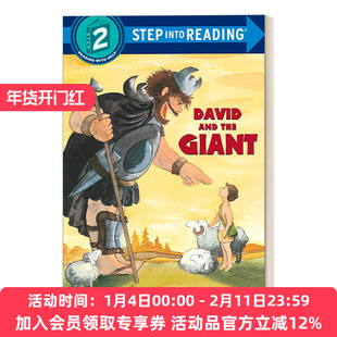 大卫和巨人 英文原版 Step into Reading 2 - David and the Giant 兰登分级阅读2 英文版 进口英语原版书籍