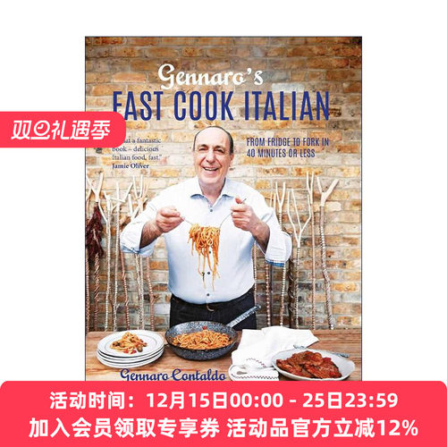英文原版 Gennaro's Fast Cook Italian 意大利名厨Gennaro Contaldo的快手意式食谱 精装 英文版 进口英语原版书籍
