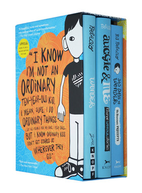 奇迹男孩 青春励志3册盒装 英文原版小说 Wonder 3C Boxed Set 青少年小说读物 纽约时报畅销书 英文版 进口英语原版书籍