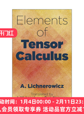 英文原版 Elements of Tensor Calculus 张量微积分原理 数学 A. Lichnerowicz 英文版 进口英语原版书籍