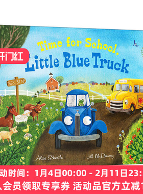 英文原版绘本 Time for School Little Blue Truck 蓝色小卡车上学时间 英文版 进口英语原版书籍