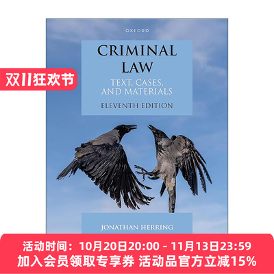 英文原版 Criminal Law 刑法 第十一版 Jonathan Herring 英文版 进口英语原版书籍