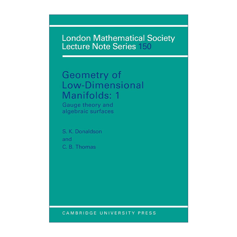 英文原版 Geometry of Low-Dimensional Manifolds 低维流形几何 卷一 伦敦数学会讲义系列 英文版 进口英语原版书籍