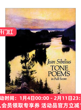 芬兰颂和其它交响诗全谱 英文原版 Finlandia and Other Tone Poems in Full Score Jean Sibelius 英文版 进口英语原版书籍