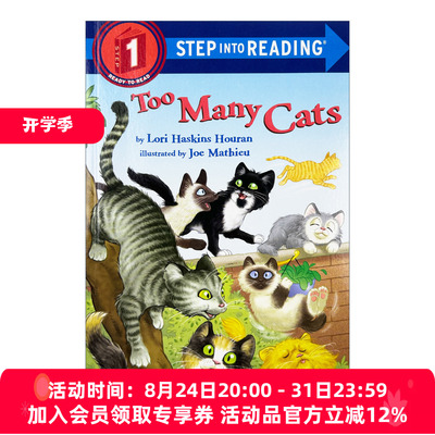 英文原版 Step into Reading 1 - Too Many Cats 好多好多猫 英文版 进口英语原版书籍