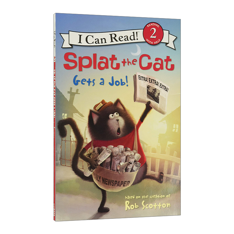 英文原版 Splat the Cat Gets a Job! 啪嗒猫找到一份工作 I Can Read Level 2分级阅读 英文版 进口英语原版书籍