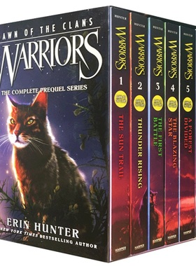 猫武士五部曲1-6册 英文原版青春小说 Warriors Dawn of the Clans 1-6 猫武士第五部族群黎明 课外读物章节桥梁书英文版 进口书籍