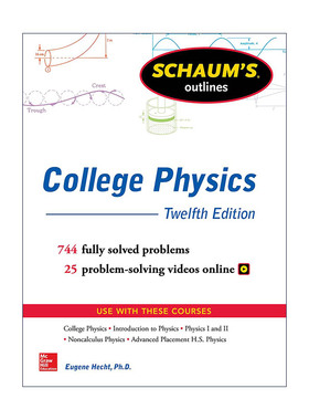 英文原版 Schaum's Outline of College Physics 全美经典学习指导系列 大学物理 第12版 英文版 进口英语原版书籍