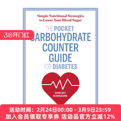 英文原版 Pocket Carbohydrate Counter Guide for Diabetes 针对糖尿病的碳水化合物计数器袖珍指南 降低血糖的简单营养策略