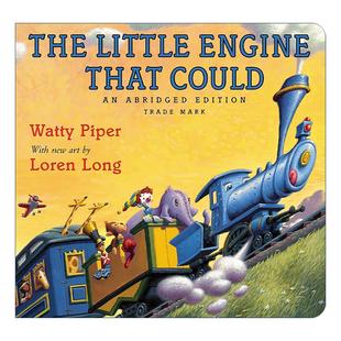英文原版 The Little Engine That Could 勇敢的小火车头做到了 儿童经典绘本 纸板书 玩具船去航行插画师洛伦·朗 进口英语书籍