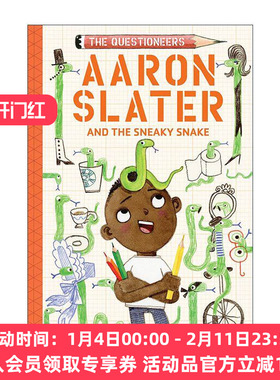 英文原版 Aaron Slater and the Sneaky Snake The Questioneers Book 06 梦想行动派系列06 亚伦·斯莱特与狡猾的蛇 STEAM教育