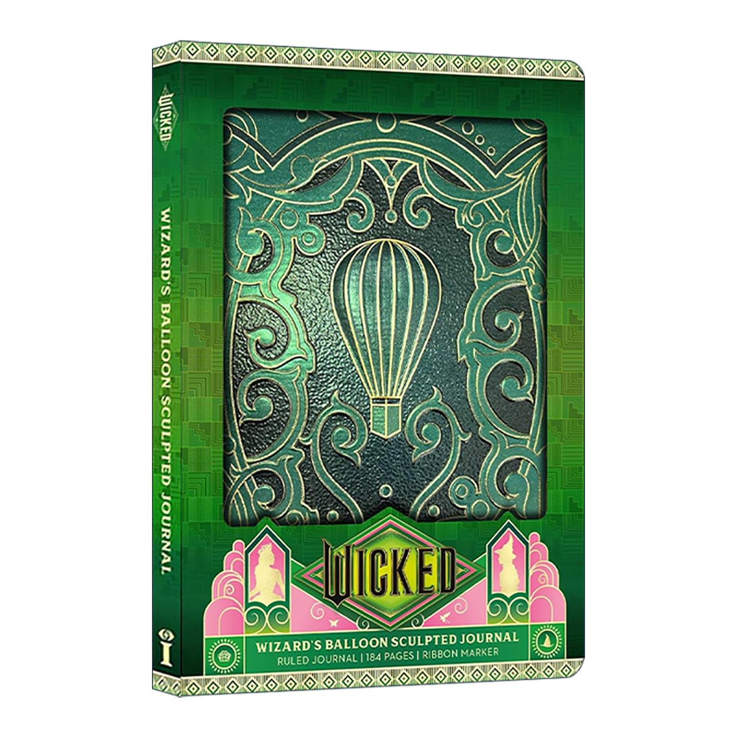 英文原版 Wicked Wizard's Balloon Sculpted Journal 魔法坏女巫 雕刻工艺 精装日志本 英文版 进口英语原版书籍