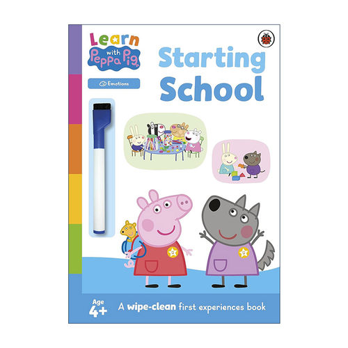 英文原版 Learn with Peppa Starting School wipe-clean activity book 和小猪佩奇一起为学校做准备 英文版 进口英语原版书籍