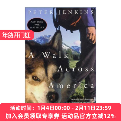 英文原版 A Walk Across America 走遍美国 记一次横贯美国的徒步旅行 英文版 进口英语原版书籍