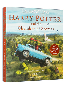 哈利波特与密室插图平装版 英文原版小说 Harry Potter and the Chamber of Secrets 英文版 彩色插图版 JK罗琳 进口原版英语书籍