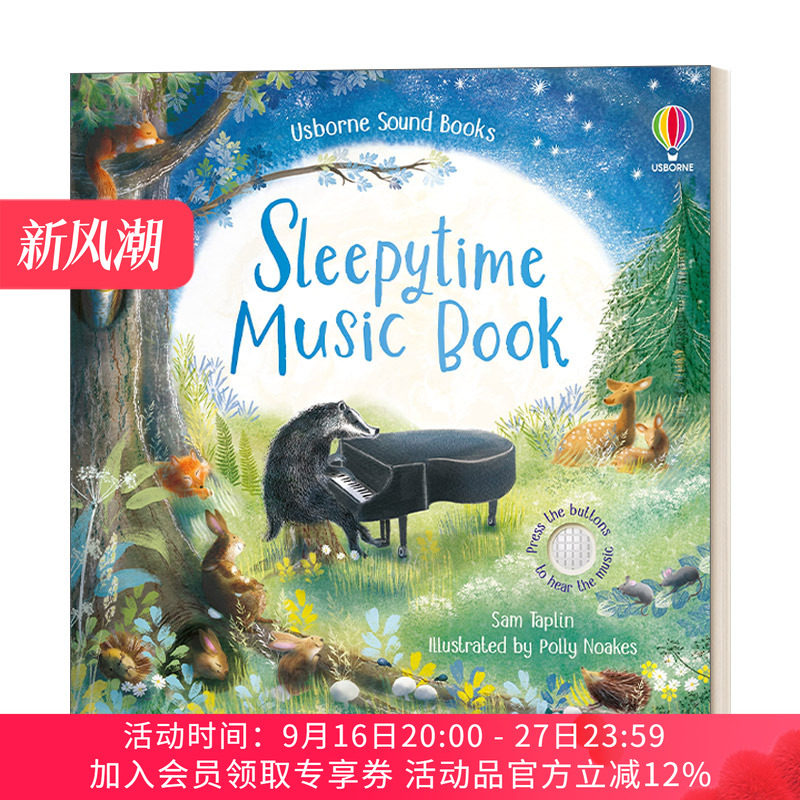 英文原版 Sleepytime Music Book 睡眠时间音乐书 趣味音乐发声书 英文版 进口英语原版书籍