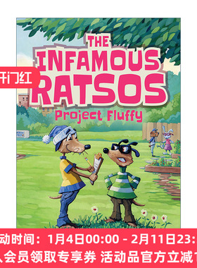 英文原版 The Infamous Ratsos Project Fluffy 声名狼藉的拉索系列3 蓬松计划 儿童幽默故事 章节桥梁故事书 英文版 进口英语书