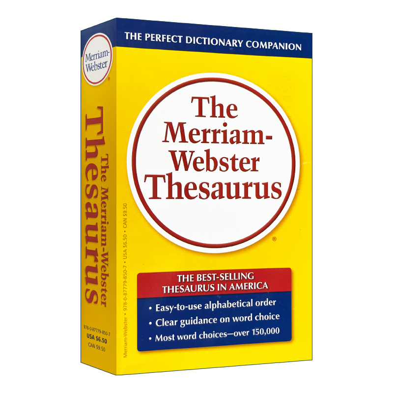 韦氏英语同义词词典 英文原版 The Merriam Webster Thesaurus 英英字典 词汇学习工具书可搭单词的力量wordpower韦小绿英语小白书 书籍/杂志/报纸 进口教材/考试类/工具书类原版书 原图主图