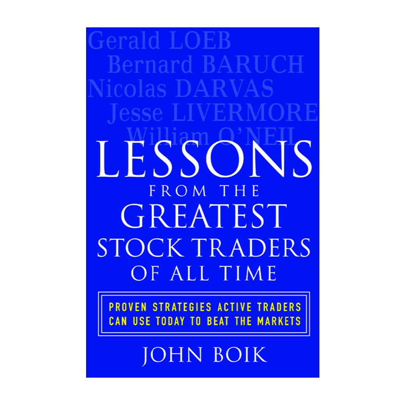 英文原版 Lessons from the Greatest Stock Traders of All Time 向伟大的股票作手学习 至高无上 英文版 进口英语原版书籍