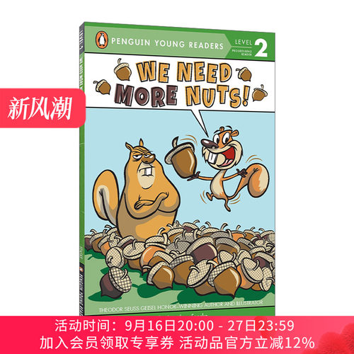 英文原版 We Need More Nuts! Penguin Young Readers  Level 2 我们需要更多的坚果！企鹅青少分级阅读2级 英文版 进口英语书籍